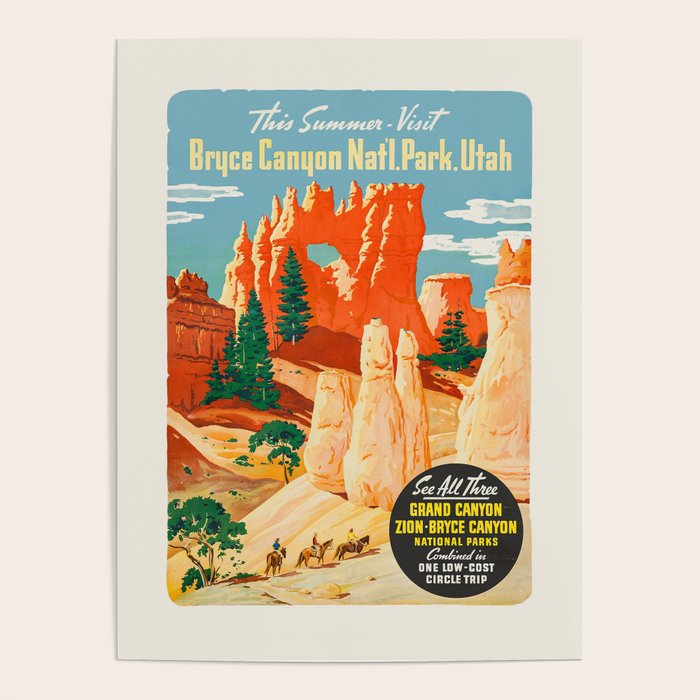 Bryce Canyon National Park Vintage travel poster, 1930 Poster Gallery Image 4