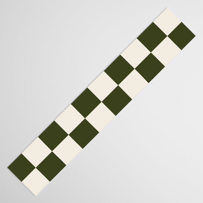 Checkered (Olive Cream) Table Runner Gallery Image 3