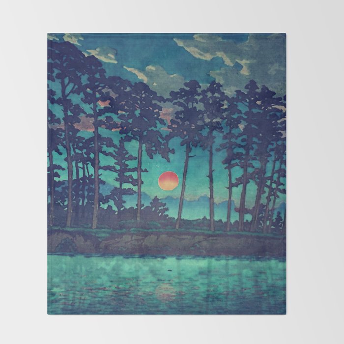 Hues of Dusk at Kanako - Nature Landscape Throw Blanket Gallery Image 2