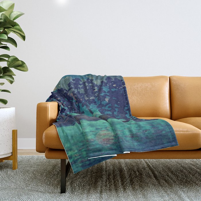 Hues of Dusk at Kanako - Nature Landscape Throw Blanket Gallery Image 1