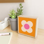 Retro Blossom - orange pink Mini Art Print Gallery Image 2