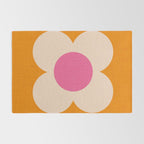 Retro Blossom - orange pink Rug Gallery Image 2