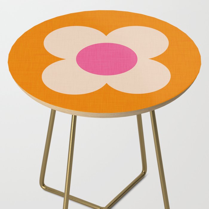 Retro Blossom - orange pink Side Table Gallery Image 2