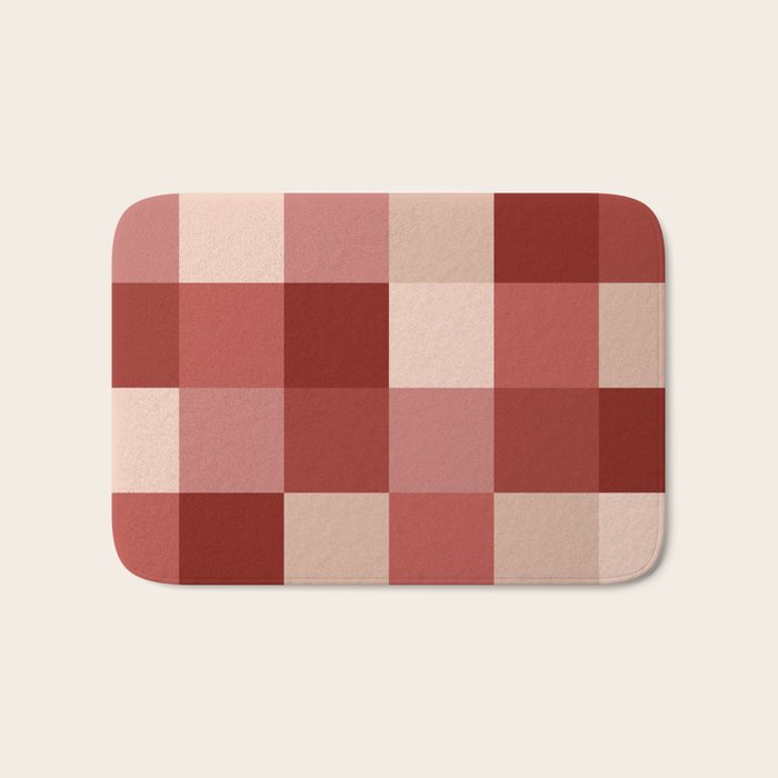 Bold Colorful Checks Pattern - Large X Bath Mat Gallery Image 1