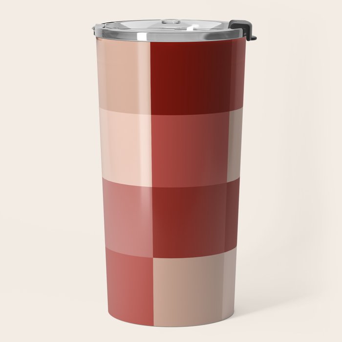 Bold Colorful Checks Pattern - Large X Travel Mug Gallery Image 2