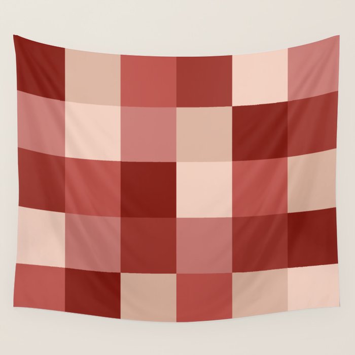 Bold Colorful Checks Pattern - Large X Wall Tapestry Gallery Image 4
