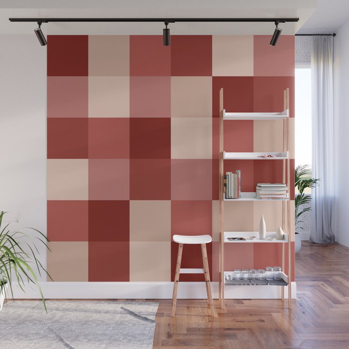Bold Colorful Checks Pattern - Large X Wall Mural Gallery Image 1