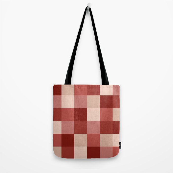 Bold Colorful Checks Pattern - Large X Tote Bag Gallery Image 2