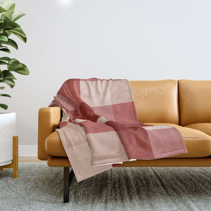 Bold Colorful Checks Pattern - Large X Throw Blanket Gallery Image 1