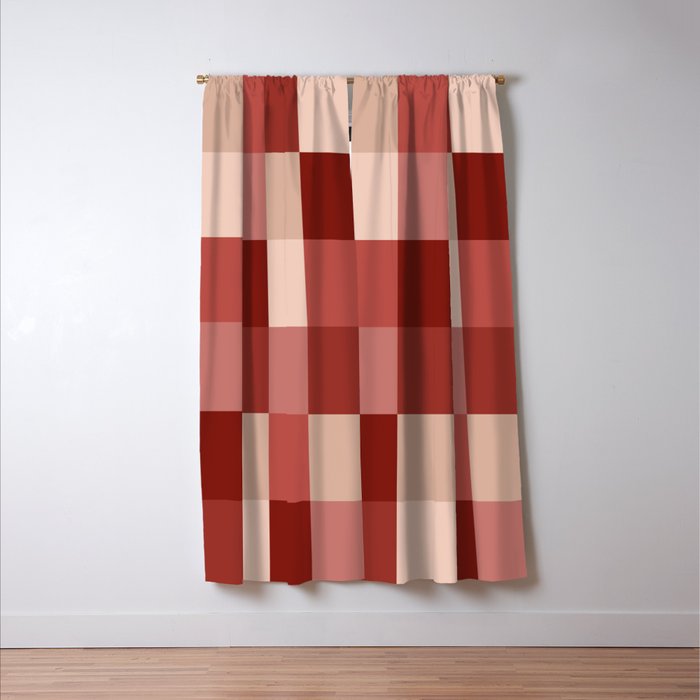 Bold Colorful Checks Pattern - Large X Window Curtain Gallery Image 3
