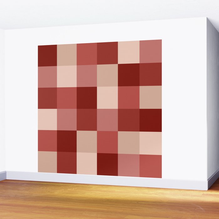 Bold Colorful Checks Pattern - Large X Wall Mural Gallery Image 2