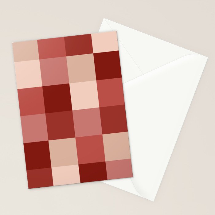 Bold Colorful Checks Pattern - Large X Stationery Card Gallery Image 2