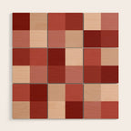 Bold Colorful Checks Pattern - Large X Wood Wall Art Gallery Image 1