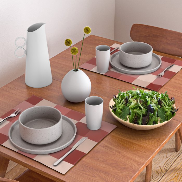 Bold Colorful Checks Pattern - Large X Placemat Gallery Image 2