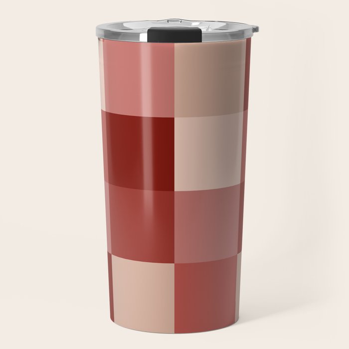 Bold Colorful Checks Pattern - Large X Travel Mug Gallery Image 1