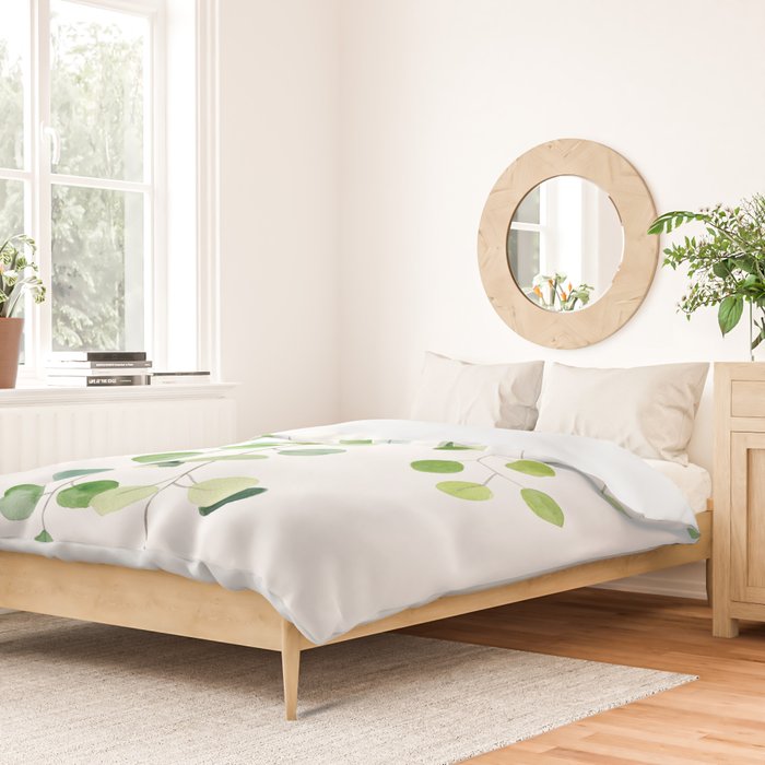 Eucalyptus Watercolor 6 Duvet Cover Gallery Image 2