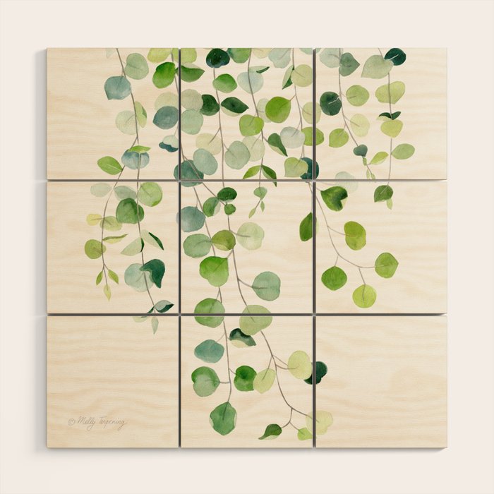 Eucalyptus Watercolor 6 Wood Wall Art Gallery Image 1