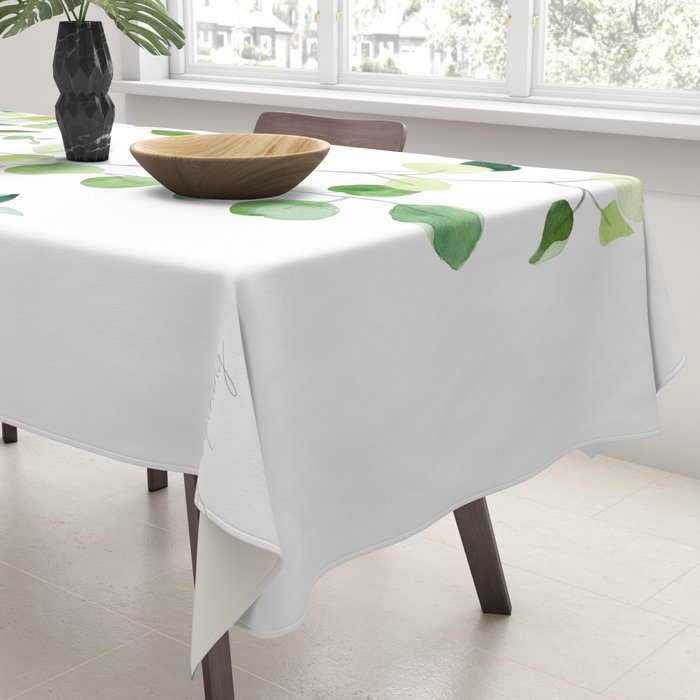 Eucalyptus Watercolor 6 Tablecloth Gallery Image 3