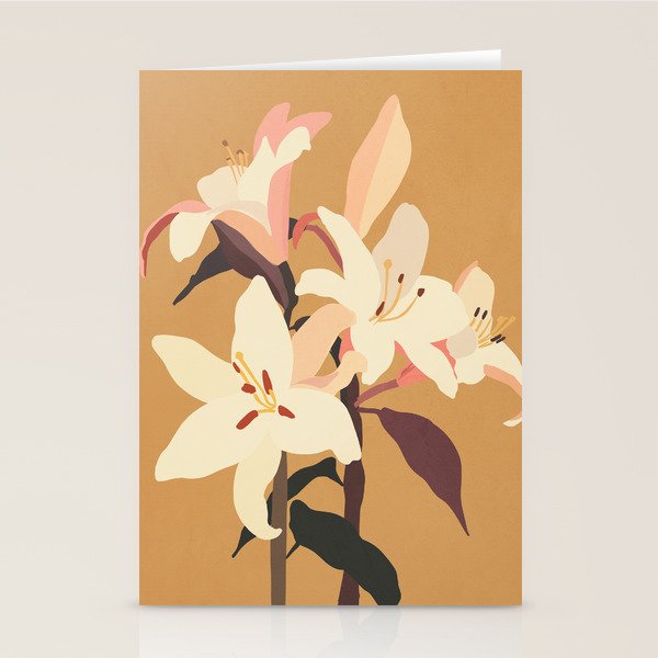 White Lilies Stationery Card Gallery Image 1
