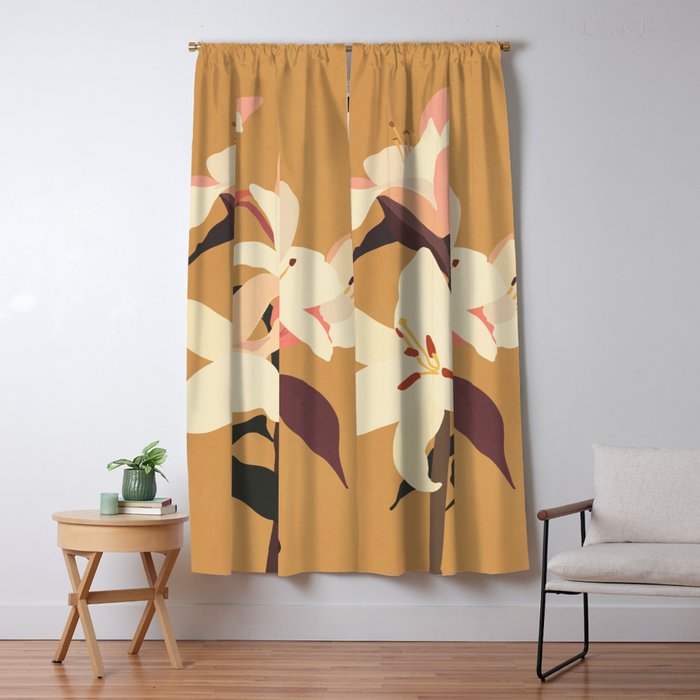 White Lilies Window Curtain Gallery Image 5
