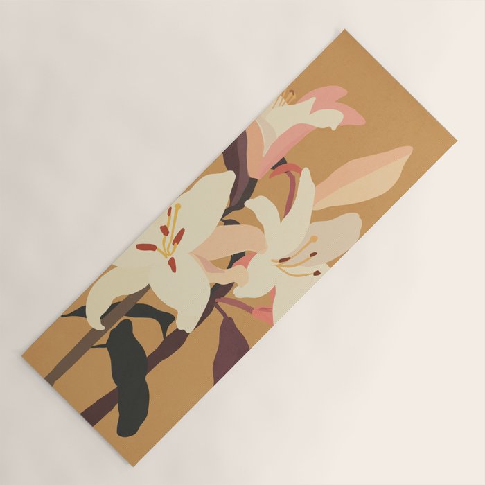 White Lilies Yoga Mat Gallery Image 1