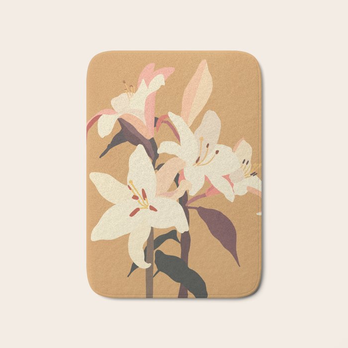 White Lilies Bath Mat Gallery Image 1