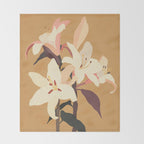 White Lilies Throw Blanket Gallery Image 2