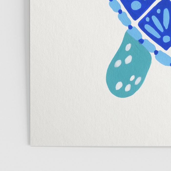 Sea Turtle - Blue Palette Poster Gallery Image 3