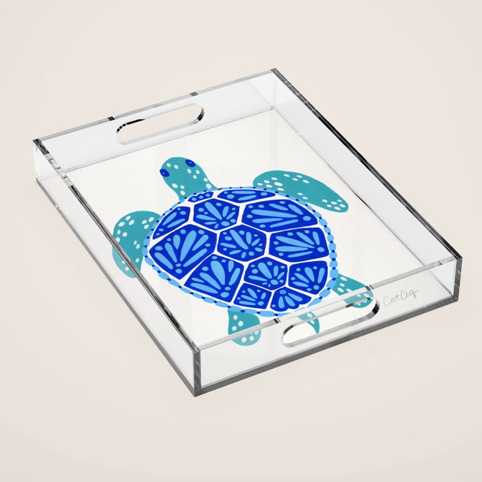 Sea Turtle - Blue Palette Acrylic Tray Gallery Image 1
