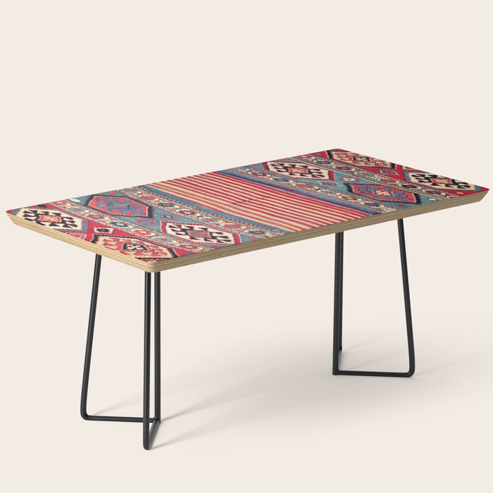 Shahsavan  Antique Azerbaijan Persian Khorjin Print Coffee Table Gallery Image 1