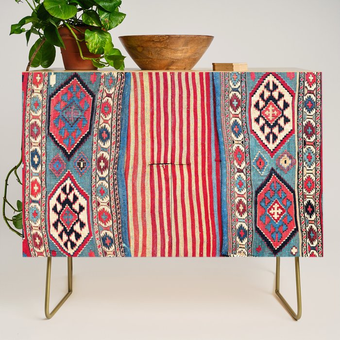 Shahsavan  Antique Azerbaijan Persian Khorjin Print Credenza Gallery Image 1