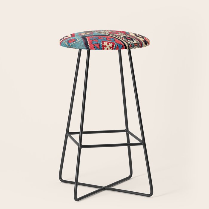 Shahsavan  Antique Azerbaijan Persian Khorjin Print Stool Gallery Image 1