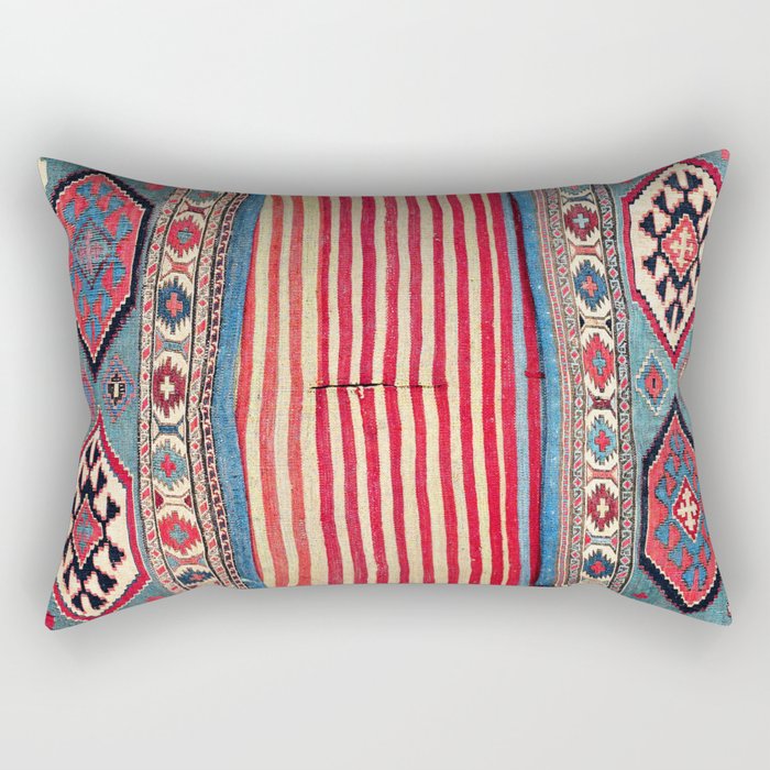 Shahsavan  Antique Azerbaijan Persian Khorjin Print Rectangular Pillow Gallery Image 2
