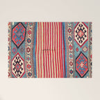 Shahsavan  Antique Azerbaijan Persian Khorjin Print Welcome Mat Gallery Image 1