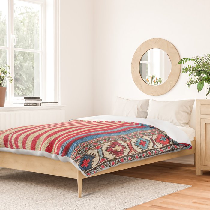 Shahsavan  Antique Azerbaijan Persian Khorjin Print Duvet Cover Gallery Image 2