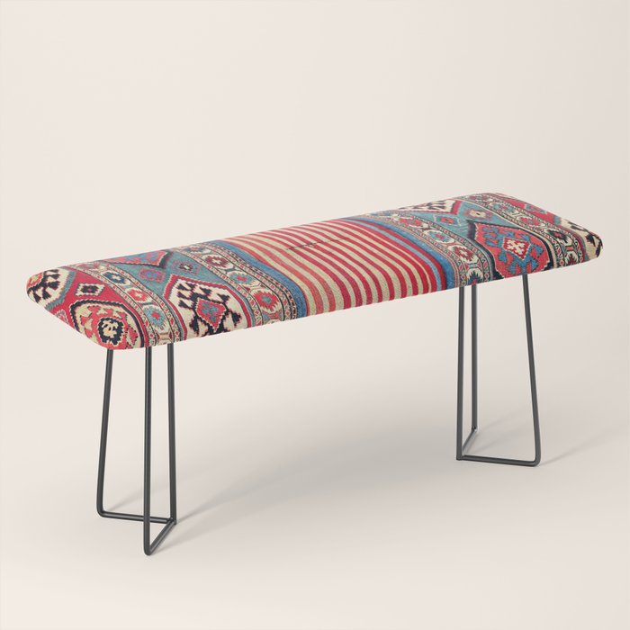 Shahsavan  Antique Azerbaijan Persian Khorjin Print Bench Gallery Image 1