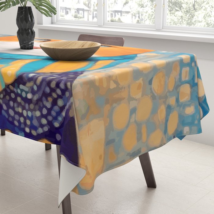 Klimt Cat with Green Eyes in the City Tablecloth Gallery Image 3