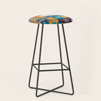 Klimt Cat with Green Eyes in the City Stool Gallery Image 1