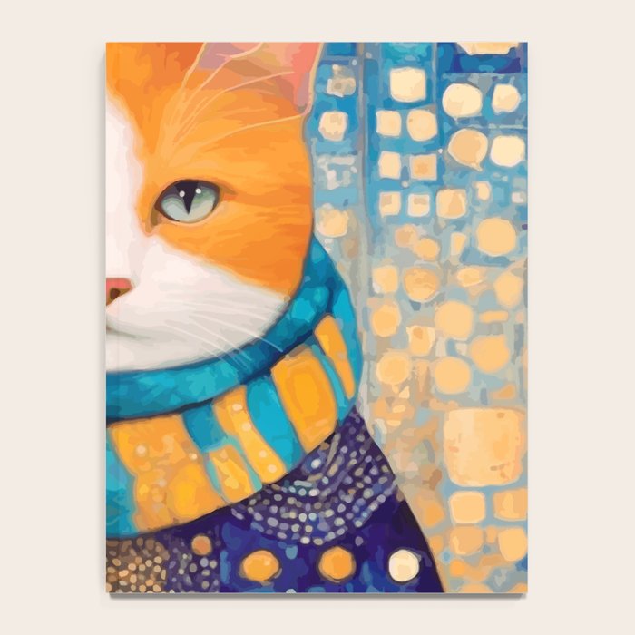Klimt Cat with Green Eyes in the City Notebook Gallery Image 4