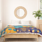 Klimt Cat with Green Eyes in the City Duvet Cover Gallery Image 3