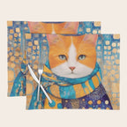 Klimt Cat with Green Eyes in the City Placemat Gallery Image 1