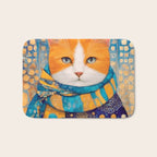Klimt Cat with Green Eyes in the City Bath Mat Gallery Image 1