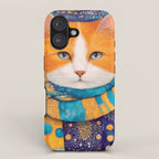 Klimt Cat with Green Eyes in the City iPhone Case Gallery Image 1