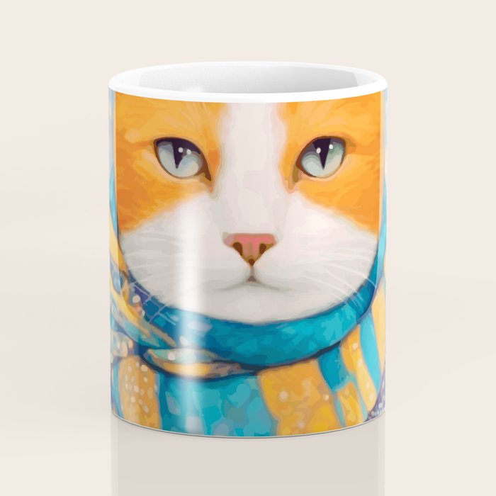 Klimt Cat with Green Eyes in the City Coffee Mug Gallery Image 4