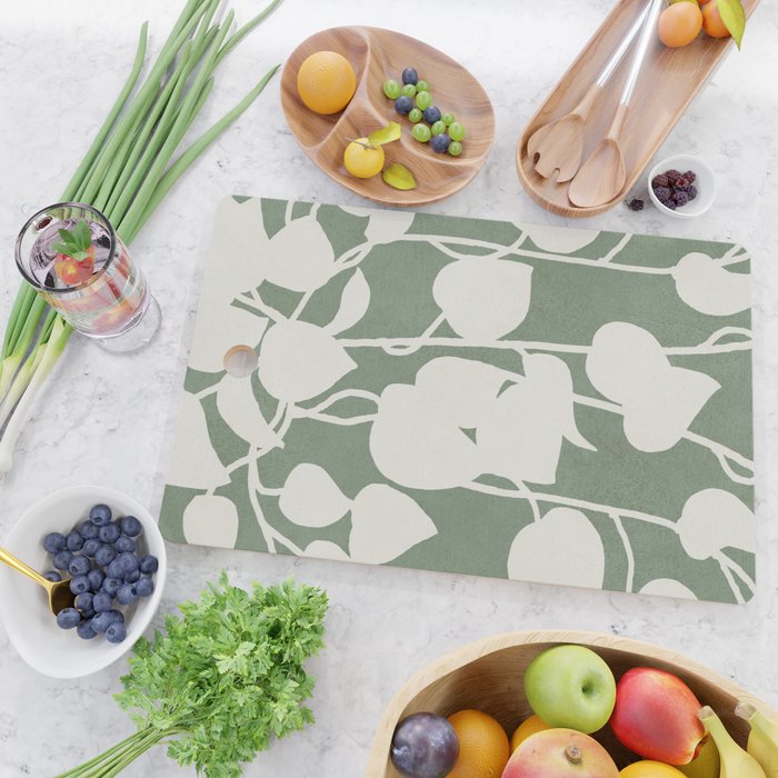 Minimal Abstract Leaves 16 Cutting Board Gallery Image 2