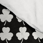 Clovers II Black and White Botanical Pattern Comforter Gallery Image 4
