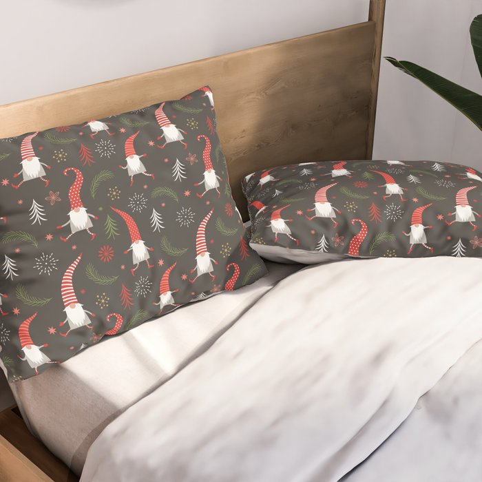 Cute Christmas Elves Pillow Sham Gallery Image 2
