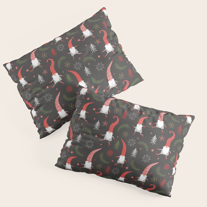 Cute Christmas Elves Pillow Sham Gallery Image 1