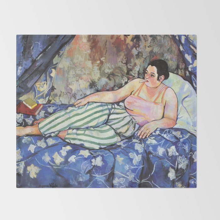 Suzanne Valadon - The Blue Room Throw Blanket Gallery Image 2