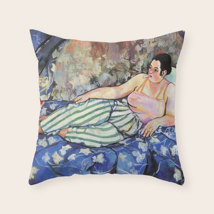 Suzanne Valadon - The Blue Room Throw Pillow Gallery Image 6